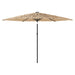 Garden Parasol With Steel Pole Brown 288x288x225 Cm Abbpobp