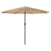 Garden Parasol With Steel Pole Brown 324x324x247 Cm Abbpobk