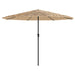 Garden Parasol With Steel Pole Brown 324x324x247 Cm Abbpobk