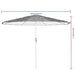 Garden Parasol With Steel Pole Brown 324x324x247 Cm Abbpobk