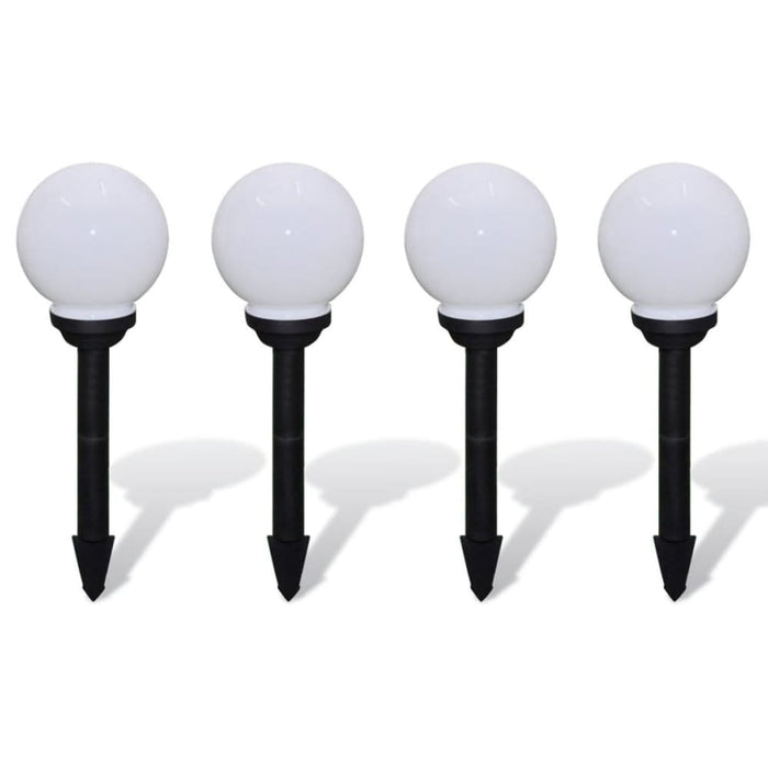 Garden Path Solar Ball Light Led 15cm 4pcs with Ground