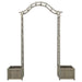 Garden Pergola with Planter Grey Solid Firwood Toltkx
