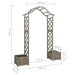 Garden Pergola with Planter Grey Solid Firwood Toltkx
