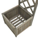 Garden Pergola with Planter Grey Solid Firwood Toltkx