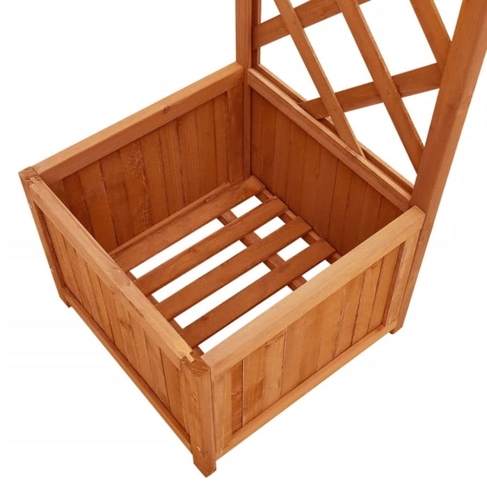 Garden Pergola with Planter Solid Firwood Toltnn