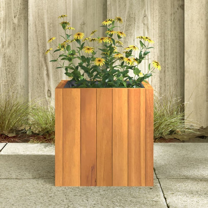 Garden Planter 25x25x25 Cm Solid Wood Acacia Tllpbb