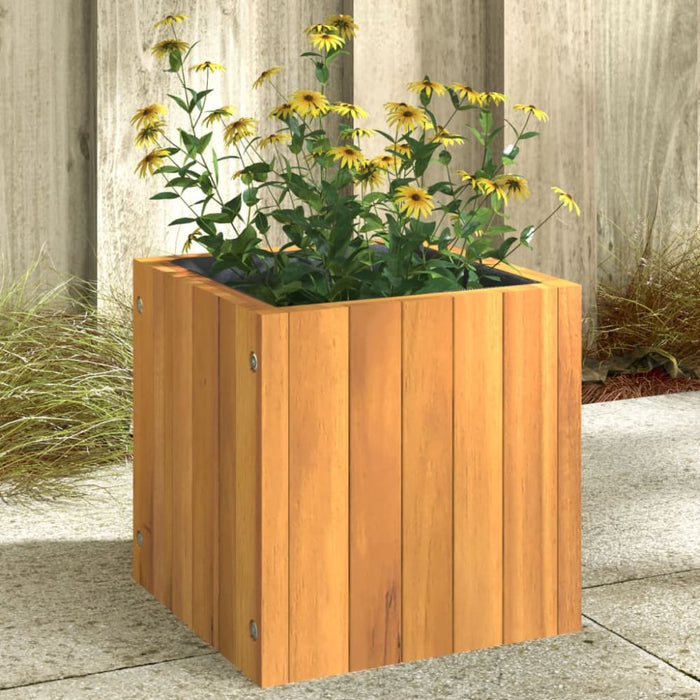 Garden Planter 25x25x25 Cm Solid Wood Acacia Tllpbb
