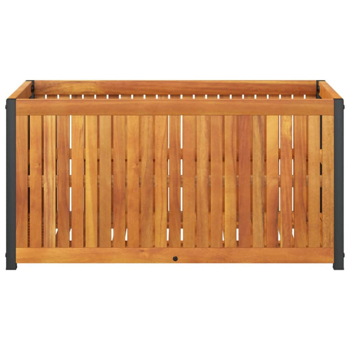 Garden Planter 85x45x44 Cm Solid Wood Acacia And Steel