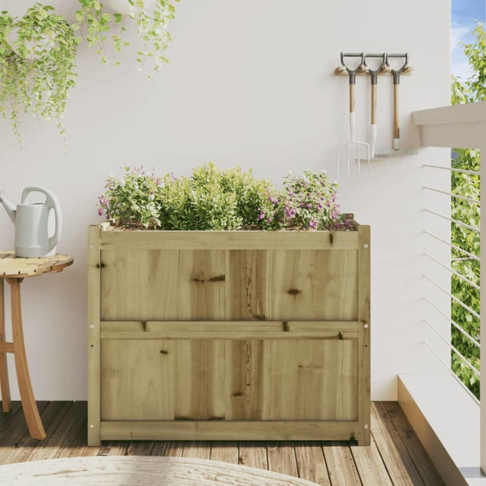 Garden Planter 90x50x70 Cm Impregnated Wood Pine Ntiait