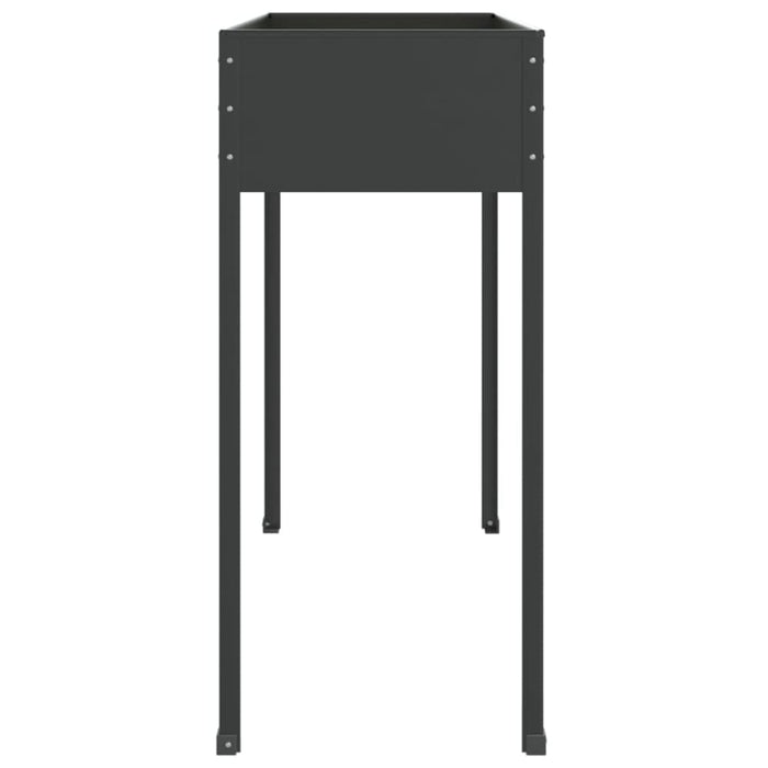 Garden Planter Anthracite 100.5x40.5x90 Cm Galvanised Steel