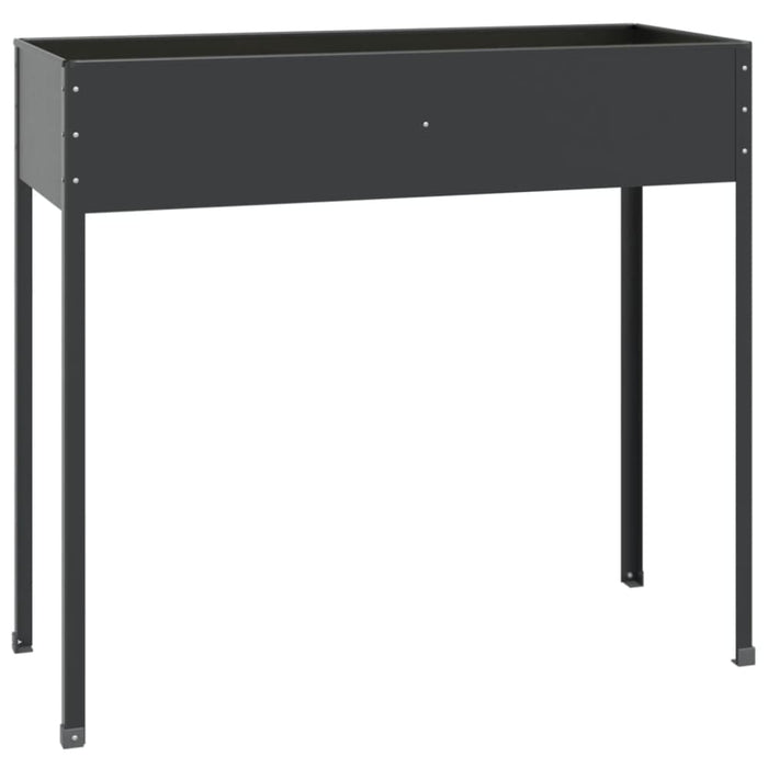 Garden Planter Anthracite 100.5x40.5x90 Cm Galvanised Steel