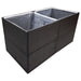 Garden Planter Black 157x80x80 Cm Poly Rattan Tokoia