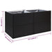 Garden Planter Black 157x80x80 Cm Poly Rattan Tokoia