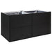 Garden Planter Black 157x80x80 Cm Poly Rattan Tokoia
