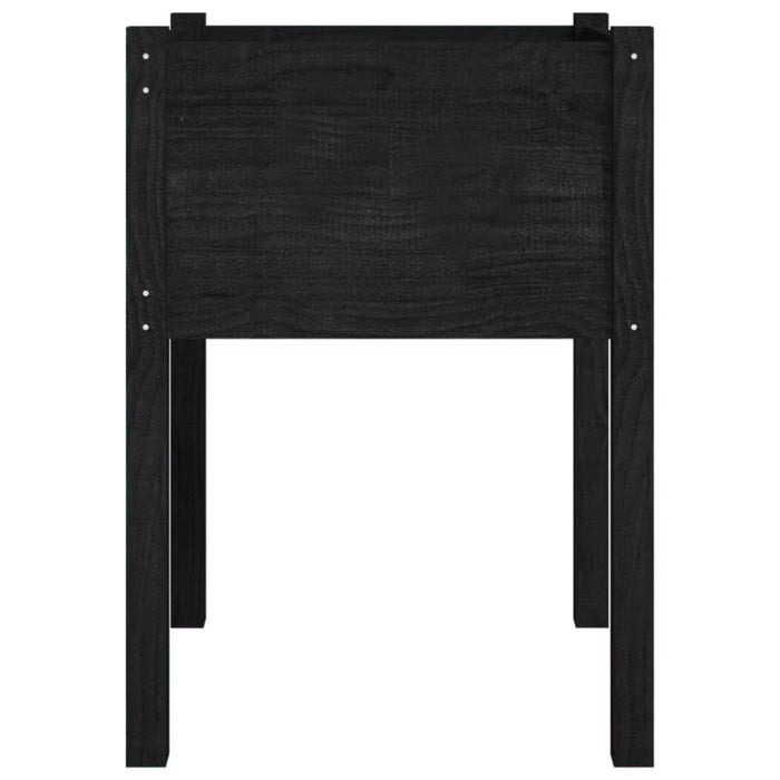 Garden Planter Black 50x50x70 Cm Solid Pinewood Nobnbi