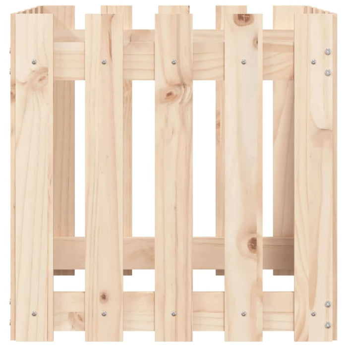 Garden Planter with Fence Design 50x50x50 Cm Solid Wood