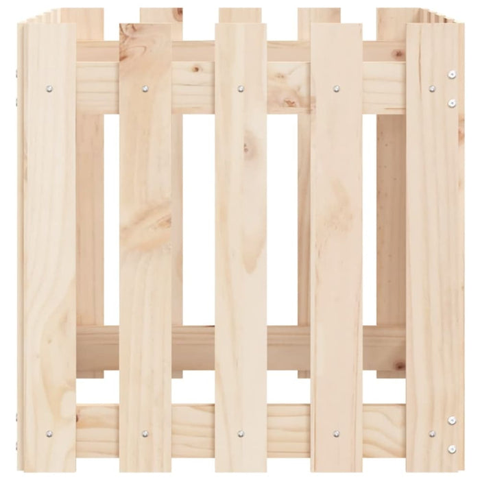 Garden Planter with Fence Design 50x50x50 Cm Solid Wood