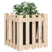 Garden Planter with Fence Design 50x50x50 Cm Solid Wood
