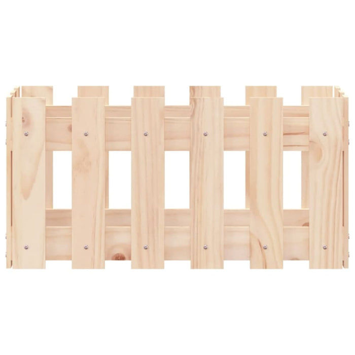 Garden Planter with Fence Design 60x30x30 Cm Solid Wood