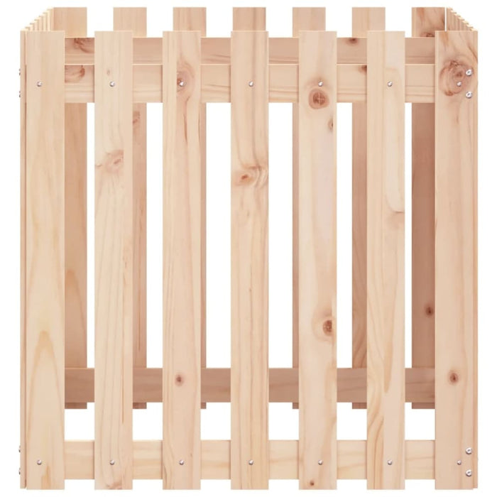 Garden Planter with Fence Design 70x70x70 Cm Solid Wood