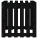 Garden Planter with Fence Design Black 60x60x60 Cm Solid