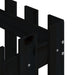 Garden Planter with Fence Design Black 60x60x60 Cm Solid