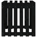 Garden Planter with Fence Design Black 60x60x60 Cm Solid