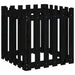 Garden Planter with Fence Design Black 60x60x60 Cm Solid