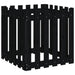 Garden Planter with Fence Design Black 60x60x60 Cm Solid