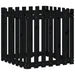 Garden Planter with Fence Design Black 70x70x70 Cm Solid