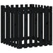 Garden Planter with Fence Design Black 70x70x70 Cm Solid