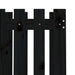 Garden Planter with Fence Design Black 70x70x70 Cm Solid