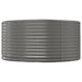 Garden Planter Grey 140x140x68 Cm Powder-coated Steel Tokbnk