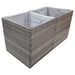 Garden Planter Grey 157x80x80 Cm Poly Rattan Tokoin