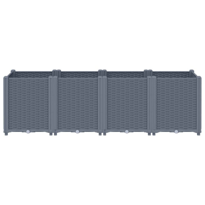 Garden Planter Grey 160x40x53 Cm Pp Tlinpl