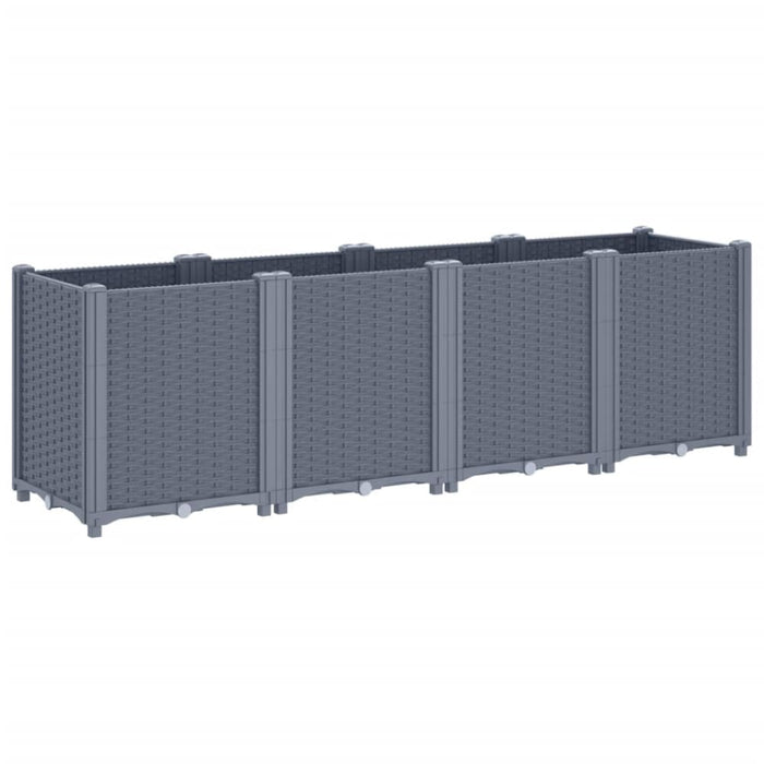 Garden Planter Grey 160x40x53 Cm Pp Tlinpl
