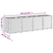 Garden Planter Grey 160x40x53 Cm Pp Tlinpl