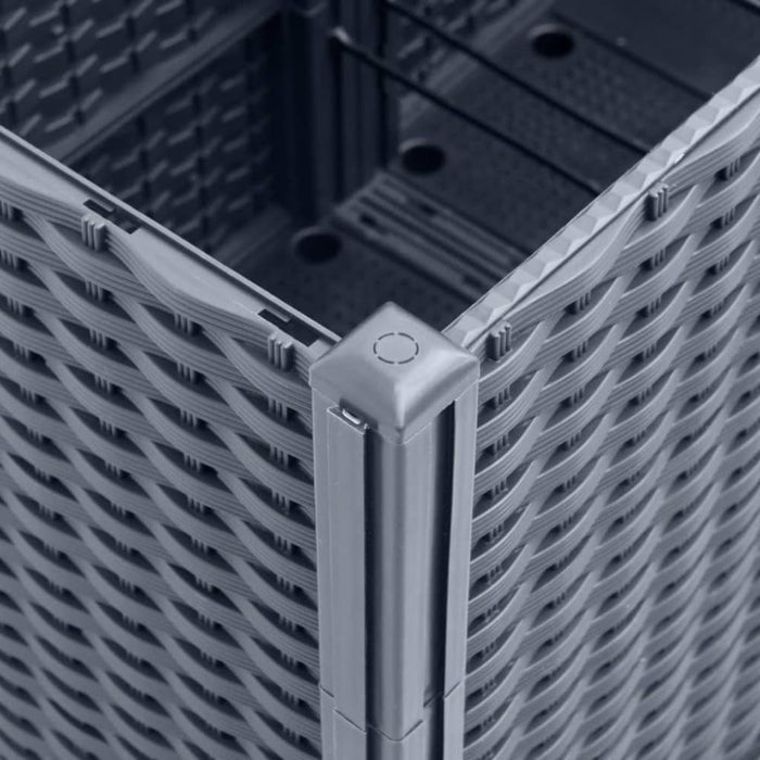 Garden Planter Grey 160x40x53 Cm Pp Tlinpl