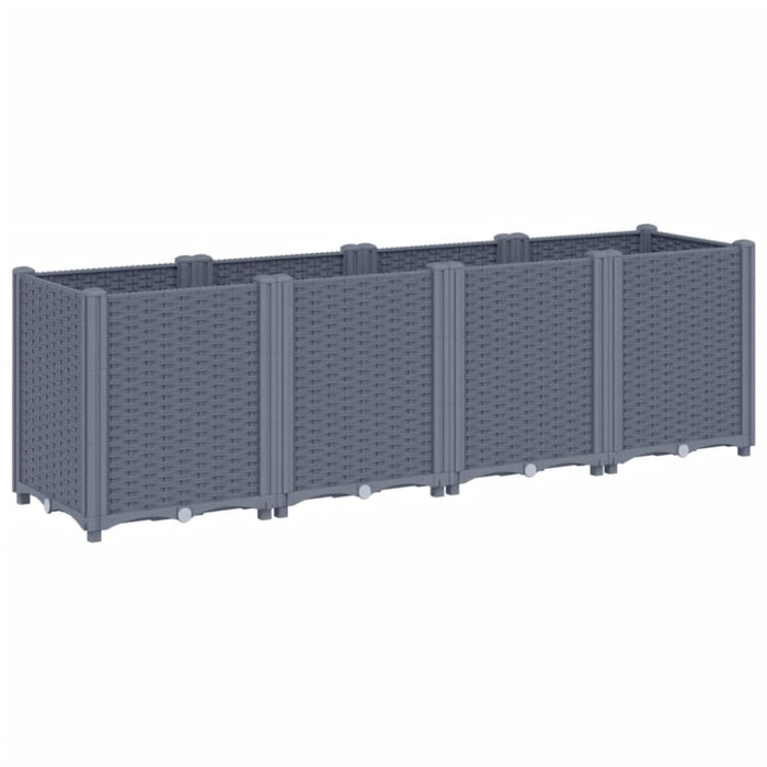 Garden Planter Grey 160x40x53 Cm Pp Tlinpl