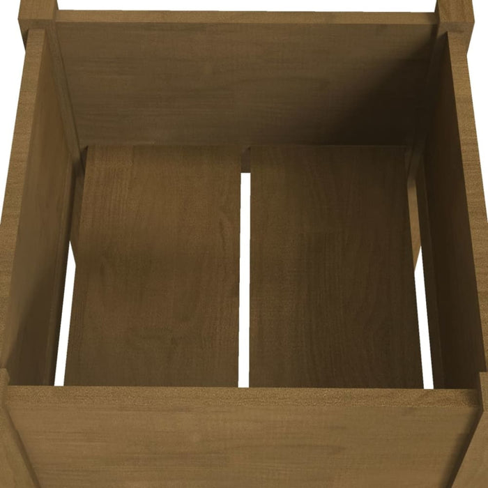 Garden Planter Honey Brown 50x50x70 Cm Solid Pinewood Nobnbp