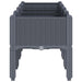 Garden Planter with Legs Grey 160x40x42 Cm Pp Tlikbo