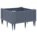 Garden Planter with Pegs Grey 42.5x42.5x28.5 Cm Pp Tlnbba