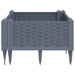 Garden Planter with Pegs Grey 42.5x42.5x28.5 Cm Pp Tlnbba