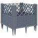 Garden Planter with Pegs Grey 43.5x43.5x43.5 Cm Pp Tlnbbk