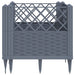 Garden Planter with Pegs Grey 43.5x43.5x43.5 Cm Pp Tlnbbk