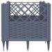 Garden Planter with Pegs Grey 43.5x43.5x43.5 Cm Pp Tlnbbk