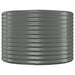 Garden Planter Powder-coated Steel 100x100x68 Cm Grey Tokbpa
