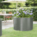Garden Planter Powder-coated Steel 100x100x68 Cm Grey Tokbpa