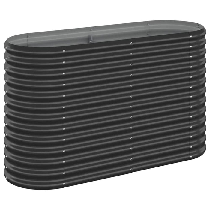 Garden Planter Powder-coated Steel 114x40x68 Cm Anthracite