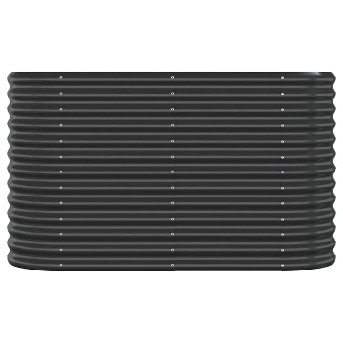 Garden Planter Powder-coated Steel 114x40x68 Cm Anthracite